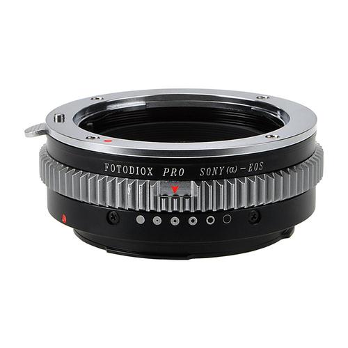 Pro 렌즈 마운트 어댑터-Aperture Control 다이얼과 초점 확인 칩이 내장 된 Canon EOS (EF, EF-S) 마운트 SLR 카메라 본체에 Sony Alpha A-Mount (미놀타 AF) DSLR 렌즈