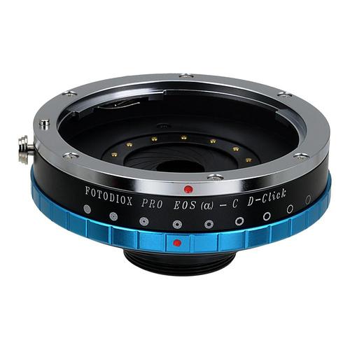 Pro 렌즈 어댑터 - C-Mount (1 &quot;나사 장착) 캐논 EOS (EF / EF-S) D / SLR 렌즈 시네 및 CCTV 카메라 본체 내장형 De-Clicked Aperture Iris