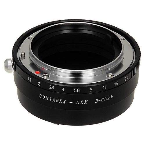 Pro 렌즈 장착 어댑터 - Contarex (CRX 장착) SLR 렌즈 - 소니 알파 E- 마운트 미러리스 카메라 본체 - 선택 가능한 클릭 / 맹검 조리개 제어