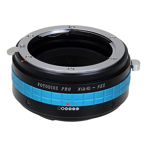 Pro 렌즈 마운트 어댑터 - Nikon Nikkor F 선택 G-Type D / SLR 렌즈 - 소니 알파 E- 마운트 Mirrorless 카메라 바디 - 선택 가능한 클릭 / 처치 조리개 컨트롤
