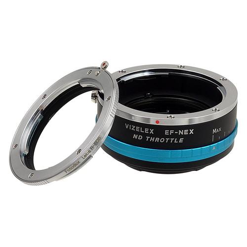 Vizelex ND 스로틀 렌즈 마운트 어댑터 - Leica R SLR 렌즈 - 소니 알파 E- 마운트 미러리스 카메라 본체 - 가변 식 ND 필터 (1 ~ 8 스톱)