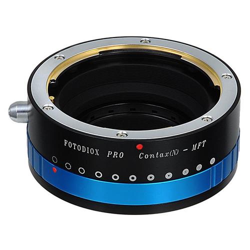 Pro 렌즈 장착 어댑터 - Contax N - Micro Four Thirds (MFT, M4 / 3) 장착 조리개 아이리스가 장착 된 미러리스 카메라 본체