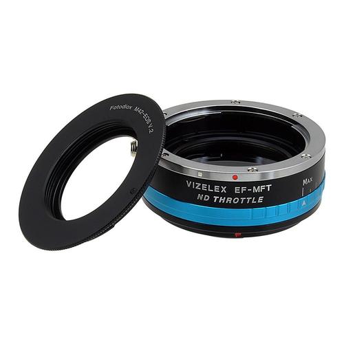 Vizelex ND 스로틀 렌즈 마운트 어댑터 - M42 나사 고정 SLR 렌즈 - 마이크로 포스 (MFT, M4 / 3) 마운트 가변 미러가있는 카메라 본체 ND 필터 (1 ~ 8 스톱)
