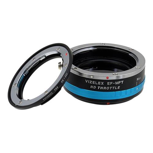 Vizelex ND 스로틀 렌즈 마운트 어댑터 - Olympus Zuiko (OM) 35mm SLR 렌즈 - Micro Four Thirds (MFT, M4 / 3) Mount Mirrorless 카메라 바디, 가변 식 ND 필터 (1 ~ 8 스톱)