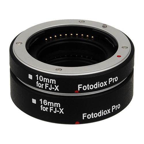 극단적 인 클로즈업 사진을위한 Fujifilm Fuji X 시리즈 미러리스 카메라 용 Fotodiox Pro 자동 매크로 확장 튜브 세트