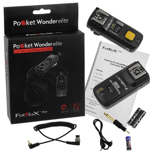  Pro PocketWonder 엘리트 4-in-1 w / TTL 패스 스루, TTL 패스 스루, 셔터 릴리즈, TTL 패스 스루가있는 무선 무선 트리거 스타터 키트
