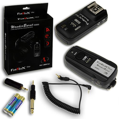 Pro WonderBurst 고속 동기 1/8000 - 캐논 및 니콘 카메라 용 4-in-1 무선 슬레이브 트리거 / 셔터 릴리스 키트