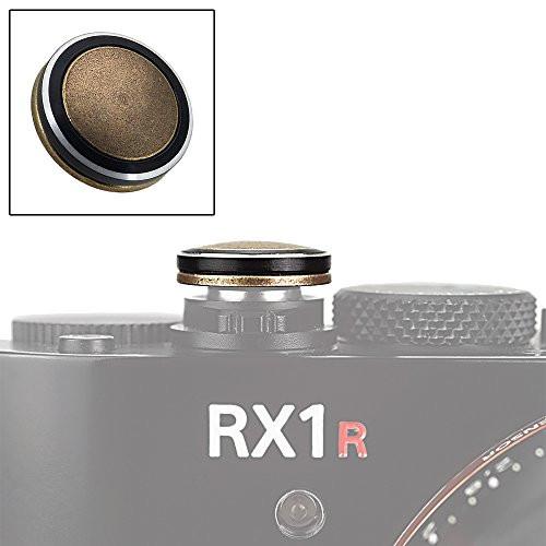 소니 RX1R II 용 Fotodiox Pro 소프트 셔터 릴리즈 버튼 - 소니 사이버 샷 DSC-RX1R II (DSC-RX1RM2) 컴팩트 디지털 카메라 용 로우 프로파일 황동 12mm 버튼 특별히 고안