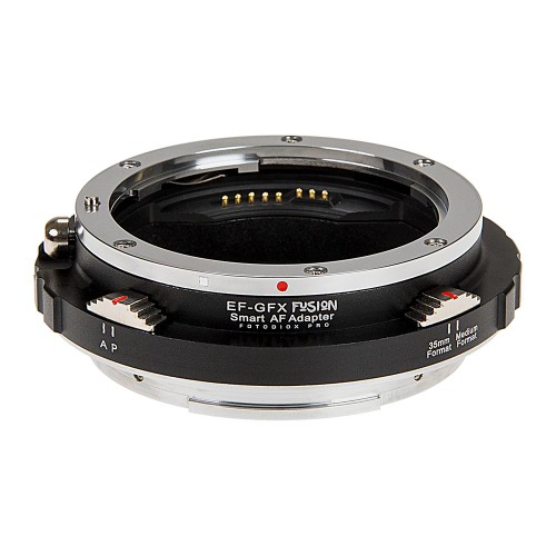Fotodiox Pro Fusion Adapter, 스마트 AF 어댑터 - Canon EOS (EF / EF-S) D / SLR 렌즈 - 후지 필름 G-Mount GFX 미러리스 디지털 카메라 시스템 - 완전 자동 기능