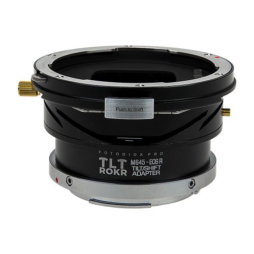 Fotodiox Pro TLT ROKR-Mamiya 645 (M645) 마운트 렌즈와 호환되는 틸트 / 시프트 렌즈 마운트 어댑터-Canon RF 마운트 미러리스 카메라 바디