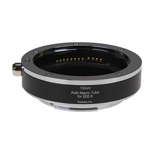 Fotodiox Pro 자동 매크로 확장 튜브, 15mm 섹션-극단적 인 클로즈업 사진을위한 Canon RF (EOS-R) 마운트 MILC 카메라 용