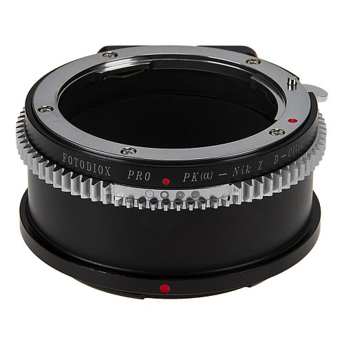 Nikon Z-Mount 미러리스 카메라 바디에 Pentax K 자동 초점 마운트 (PK AF) DSLR 렌즈와 호환되는 Fotodiox Pro 렌즈 마운트 어댑터