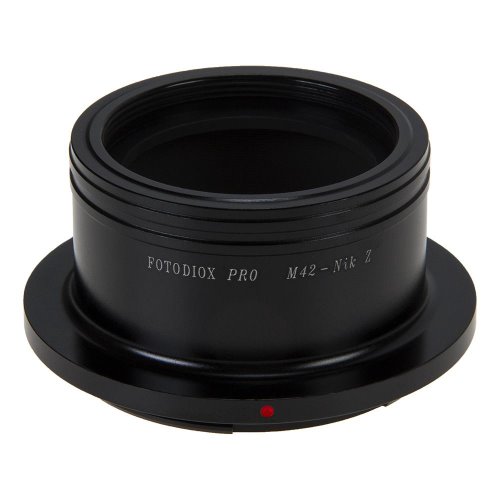 M42 나사 마운트 SLR 렌즈와 Nikon Z 마운트 미러리스 카메라 바디와 호환되는 Fotodiox Pro 렌즈 마운트 어댑터