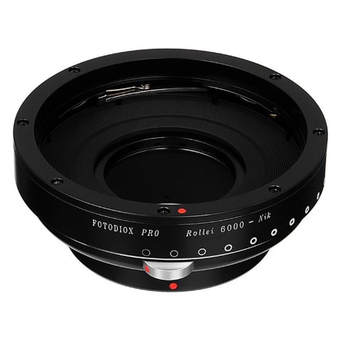 Fotodiox Pro 렌즈 마운트 어댑터-Aperture Iris가 내장 된 Nikon F 마운트 SLR 카메라 바디에 대한 Rollei 6000 (Rolleiflex) 시리즈 렌즈