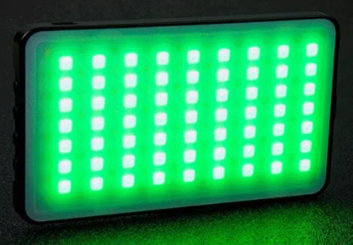 Prizmo Pocket RGBW+T LED 조명 - 특수 효과 설정이 있는 멀티 컬러, 디밍 가능, 전문가용 사진/비디오 LED 포켓 크기 조명