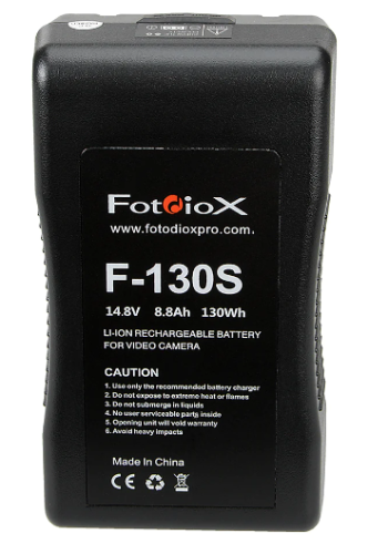 FlapJack 및 Factor 시리즈 LED 조명용 Fotodiox 14.8V 130Wh 리튬 이온 V 마운트 배터리 - Sony BP-GL65 및 BPL-60 배터리 대체