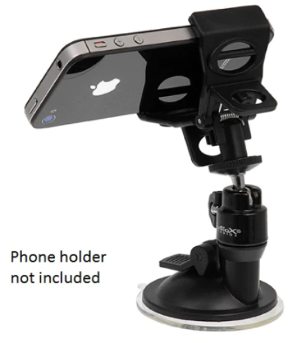 볼헤드가 있는 Fotodiox 앞유리 흡입 컵 마운트 - 스마트폰 클립, 카메라, DV, GPS, 웹캠용 마운트