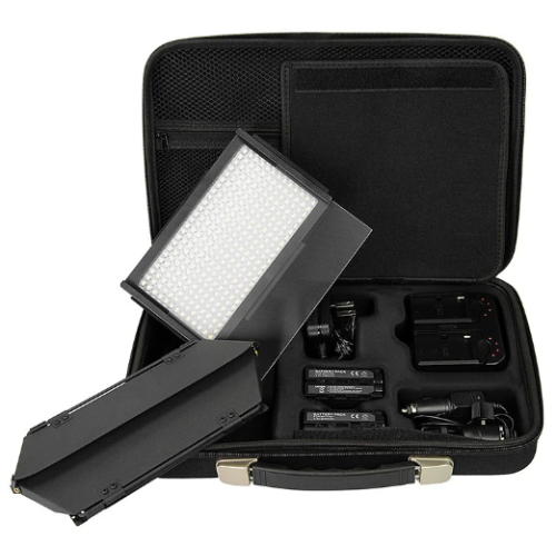 LED-312DS, 전문가용 312 LED 디밍 가능 바이컬러 조정 가능한 사진 비디오 라이트 키트
