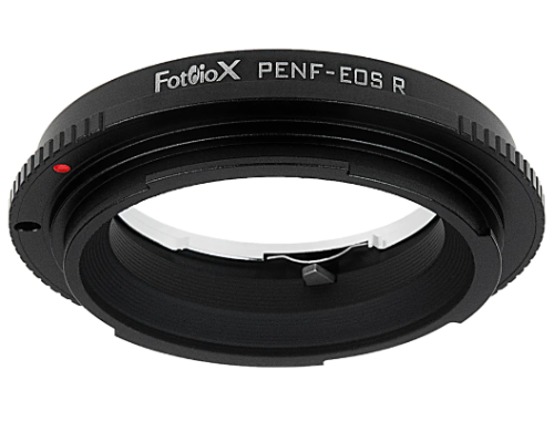 Fotodiox 렌즈 마운트 어댑터 - Canon RF 마운트 미러리스 카메라에 Olympus Pen F SLR 렌즈와 호환 가능