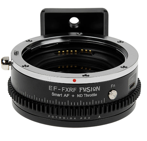 Vizelex ND 스로틀 퓨전 스마트 AF 렌즈 어댑터 - Canon EOS(EF / EF-S) D/SLR 렌즈를 전자동 기능 및 내장형 가변 ND 필터(2~8스탑)가 있는 Fujifilm X 시리즈 미러리스 카메라에 연결