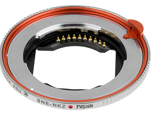 Fotodiox Pro Fusion 어댑터, 스마트 AF 어댑터 - Sony Alpha E-Mount 미러리스 렌즈와 완전 자동화 기능이 있는 Nikon Z-Mount 미러리스 카메라와 호환 가능