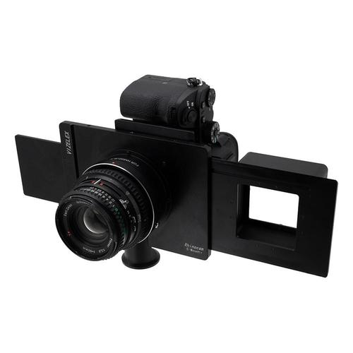 Vizelex RhinoCam + Sony 알파 E- 마운트 풀 프레임 미러리스 카메라 바디 - 중형 포맷 렌즈를 사용한 시프트 스티칭 645 및 파노라마 크기 이미지 용
